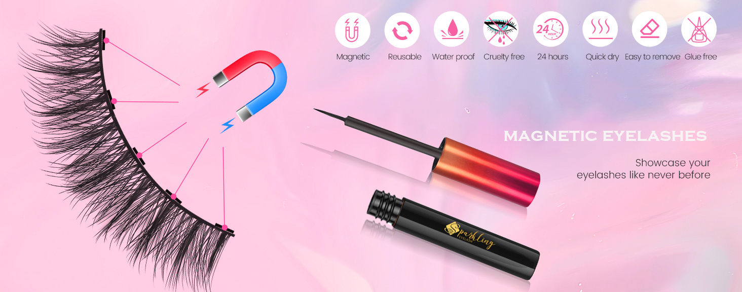 Kunin ang Perpektong Glam Look gamit ang Pingdu Sparkling Eyelash® 3D Magnetic Eyelash Kit