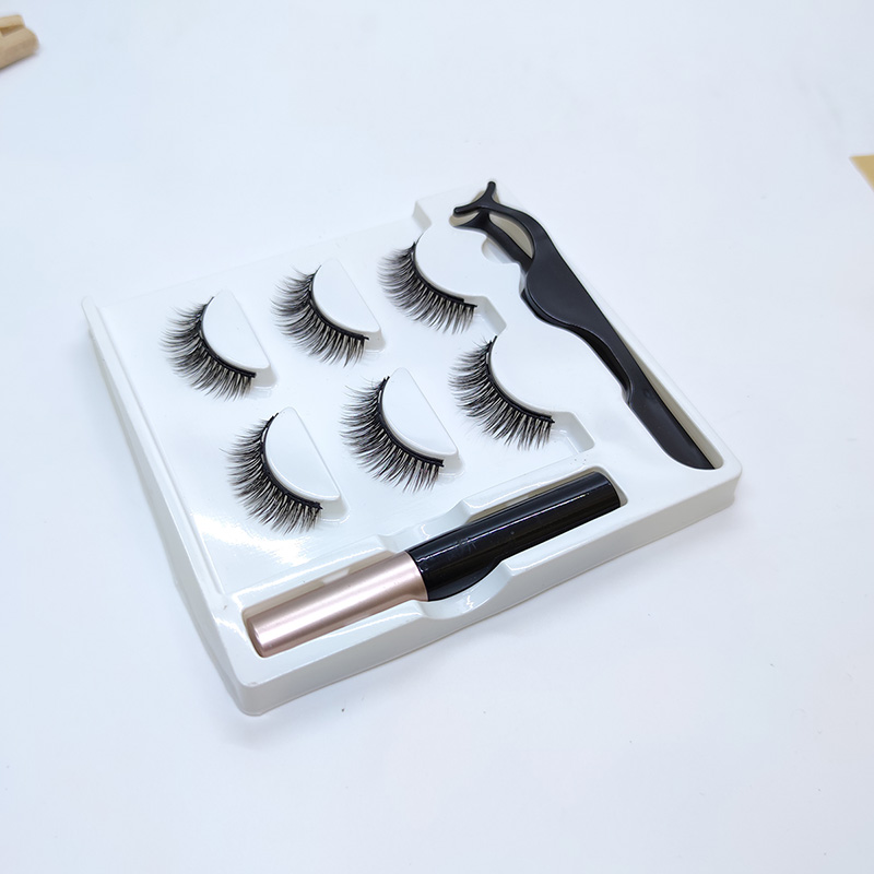 3 Pares Ng Magnetic Eyelashes Na May Waterproof Magnetic Eyeliner