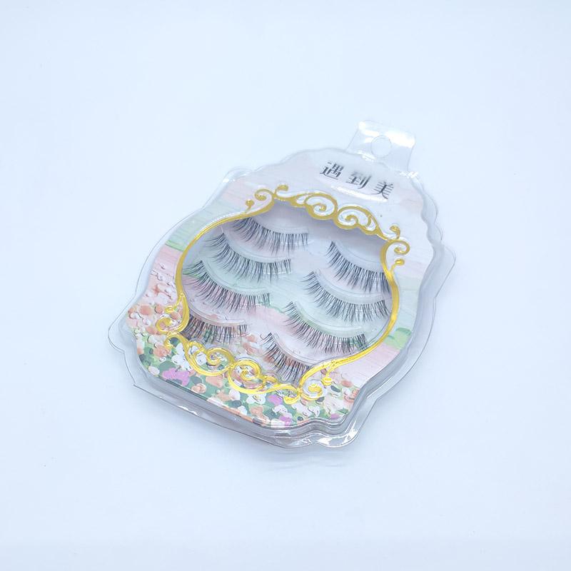 4 Pares Clear invisible Band False eyelashes Cartoon Anime Eyes