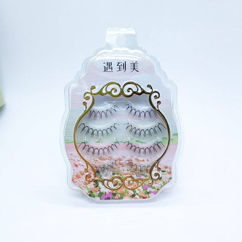 4 Pair Natural Look Cross Clear Band 5-7mm Cross Eyelash 07