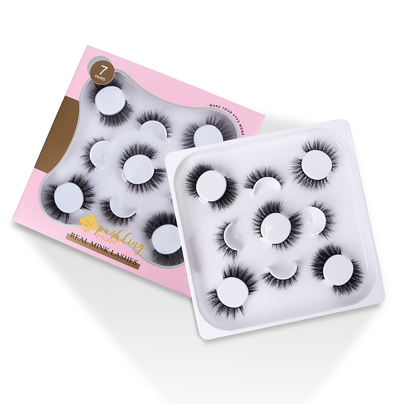 7 Pares ng 3D False Eyelashes Natural Look Wispy Fake Eyelashes