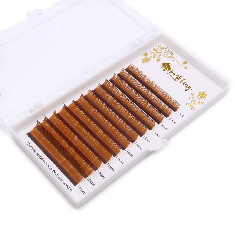 Kulay ng Mga Extension ng Eyelashes Mink Mixed Length Sa Isang Tray (c Curl 0.07mm 7-15mix)