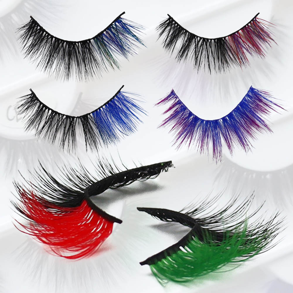 May Kulay na Maninipis na Faux Eyelashes