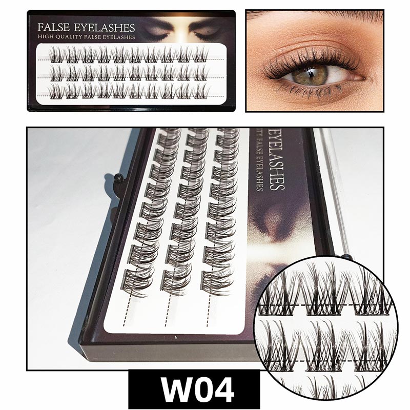 D Curl mix 8-16mm Wide Stem Individual Lashes Cluster
