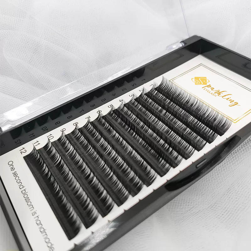 Eyelash Extension D Curl 15-20mm Mixed Tray Silk Classic Lash Indibidwal na Eyelash Extension