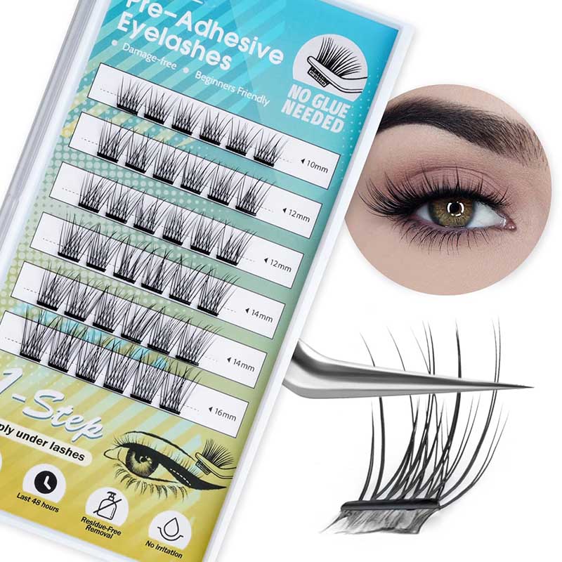 Walang Glue Reusable Adhesive-eyelashes para sa DIY Eyelashes Extension