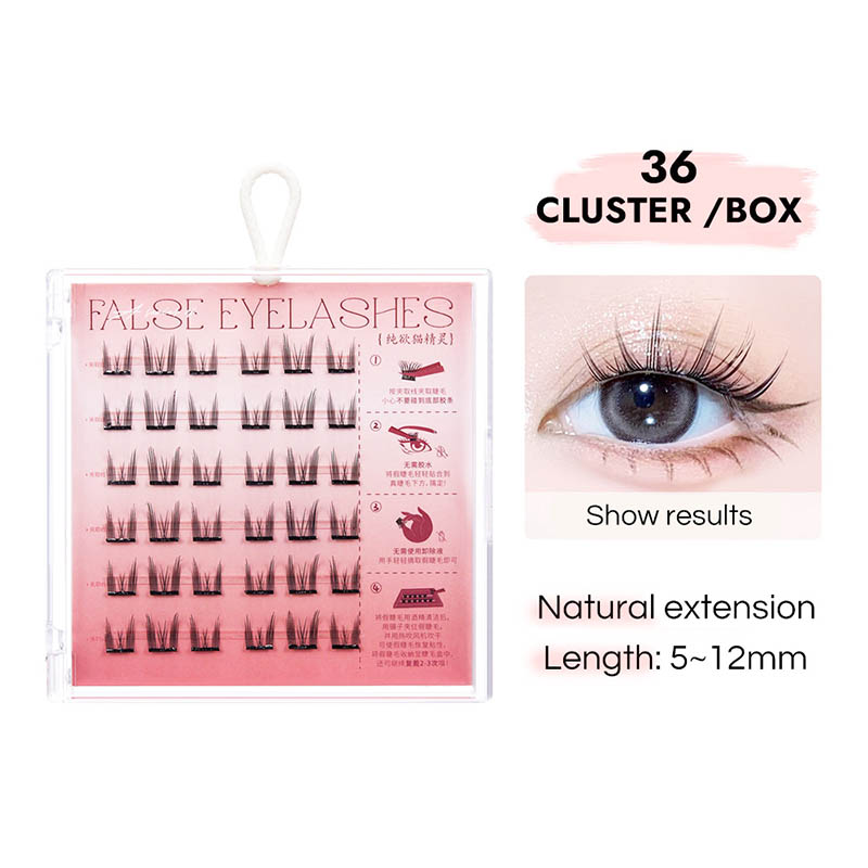 Pindutin ang pre-glued cluster lash extension kit