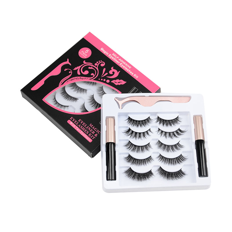 5 Pares Magnetic Eyelashes 5 Magnets