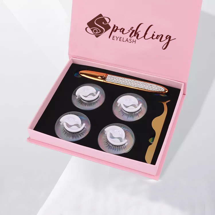 Wholesale Silk Faux Mink Self-adhesive Eyelashes Vendor Russian Strip Eyelash