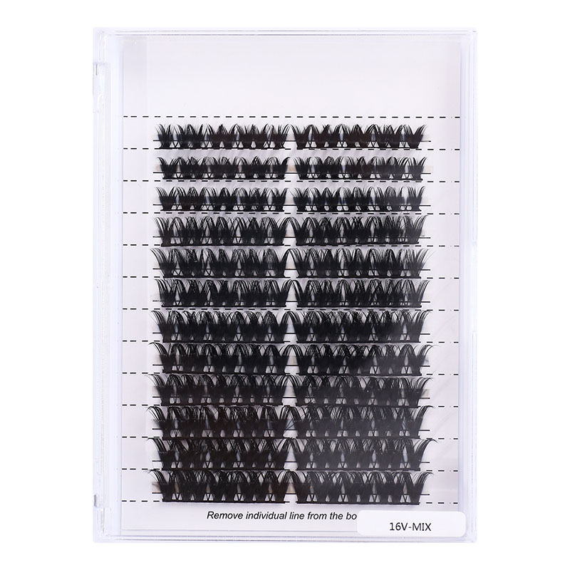 Malapad na Stem Cluster Lashes 8-16mm Mixed Length